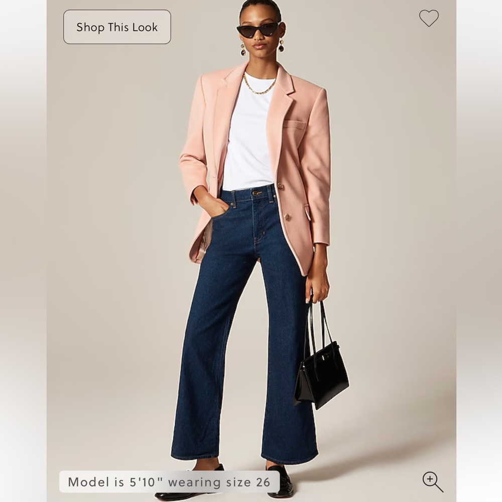 J.Crew Charley Kickout Cropped Jean in Rinse Wash